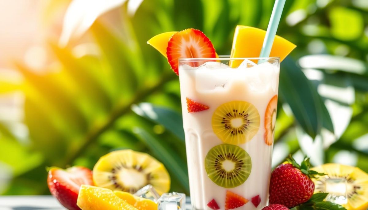 fruit-flavoured milk tea
